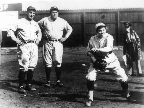 <p><strong>April 2, 1931</strong>: Seventeen-year-old Jackie Mitchell, a pitcher for the minor-league Chattanooga Lookouts, struck out Babe Ruth and Lou Gehrig on a total of seven pitches in an exhibition game. "What made the event noteworthy is that Mitchell was a girl playing on a man's team," says Joseph Wallace, author of <em><a href="https://www.amazon.com/dp/B003JH867A/?tag=syn-yahoo-20&ascsubtag=%5Bartid%7C10054.g.28170941%5Bsrc%7Cyahoo-us" rel="nofollow noopener" target="_blank" data-ylk="slk:Diamond Ruby;elm:context_link;itc:0;sec:content-canvas" class="link ">Diamond Ruby</a></em>, a novel inspired by Jackie Mitchell's story, "a widely publicized feat that came to an end just a few days later when Mitchell—and all women—were banned from playing on men's professional teams."<br> </p>