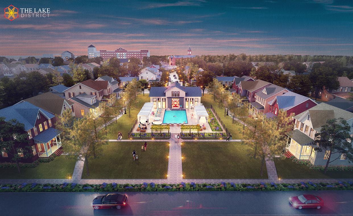 A rendering shows the Lake District development, which is in the works in Lakeland.