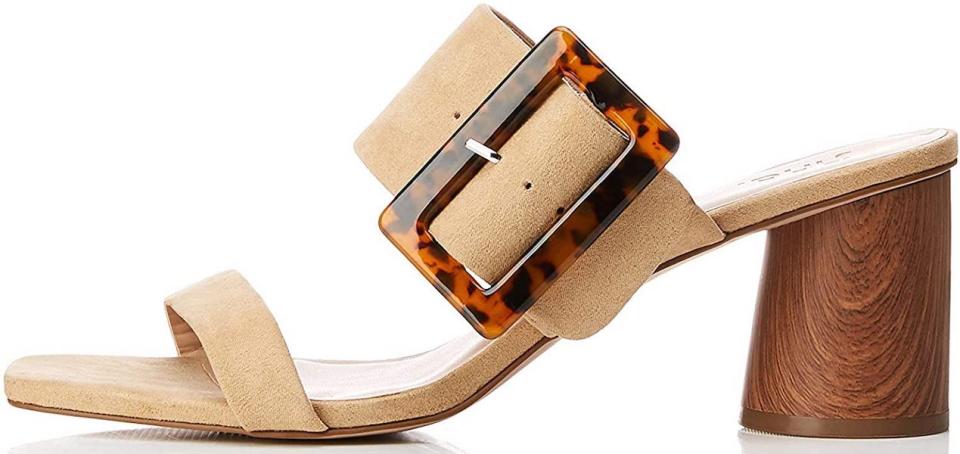 Find. Women's Large Buckle Block Heel Sandal (Photo: Amazon)