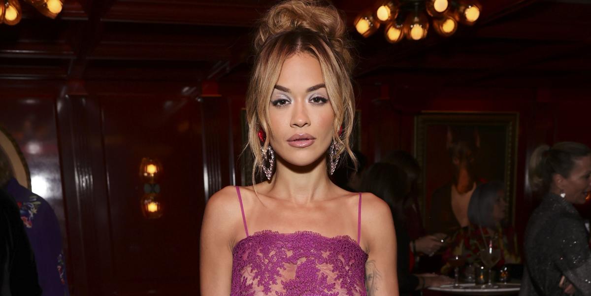 Rita Ora Stepped Out in Venice Wearing a Cute transparent Lace