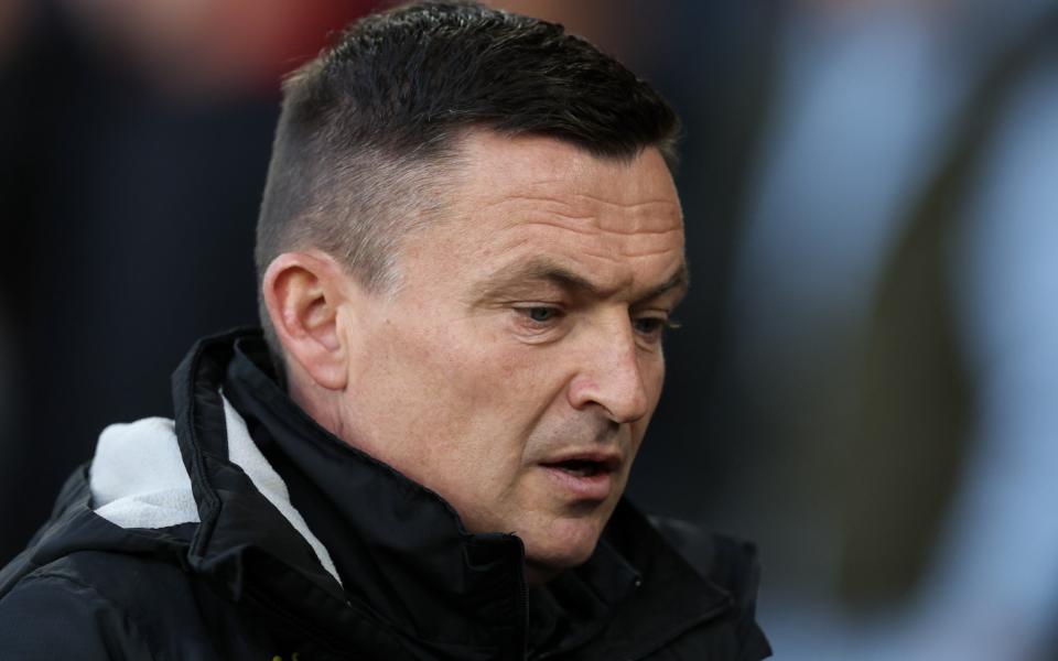 Paul Heckingbottom the manager / head coach of Sheffield United during the Sky Bet Championship between Sheffield United and West Bromwich Albion - Getty Images/James Williamson