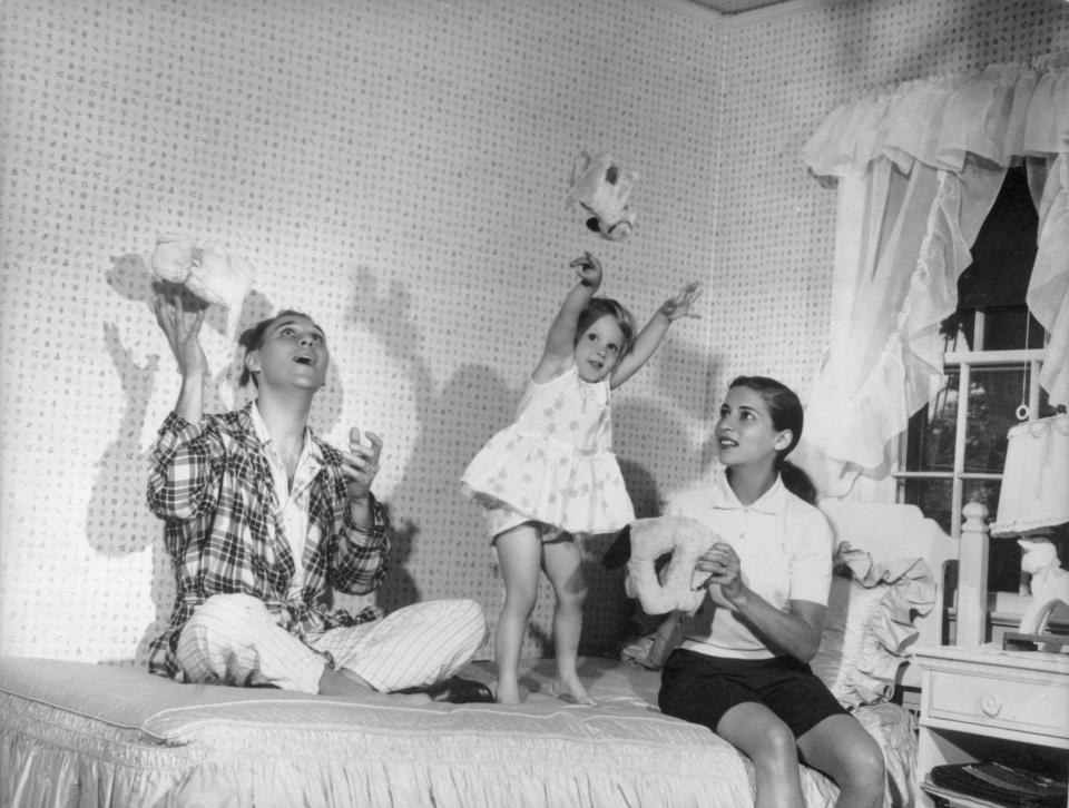 This image provided by the Supreme Court shows Ruth Bader Ginsburg, her husband Martin and their daughter Jane in 1958. Ruth Bader Ginsburg died at her home in Washington, on Sept. 18, 2020, the Supreme Court announced. (Collection of the Supreme Court of the United States via AP)