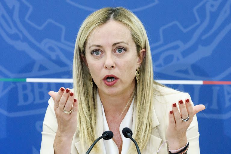 La primera ministra italiana Giorgia Meloni el 07 de septiembre de 2023, Italia, Roma