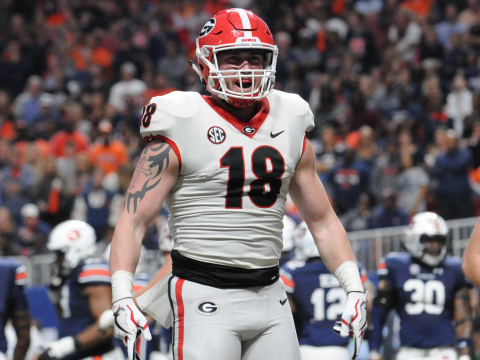 Georgia tight end Isaac Nauta is part of a squad vying for its first national title since 1980. (Photo: Icon Sportswire via Getty Images)