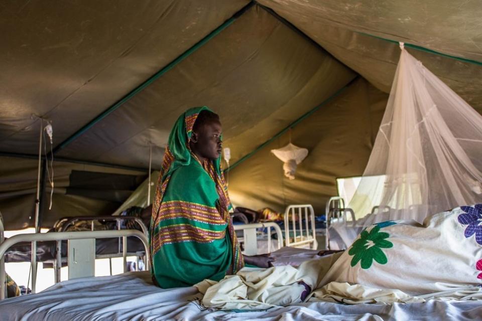 Staff from Medical Teams International is providing basic health care, ensuring all children are properly immunized, and screening for any signs of malnutrition. All of the work is done at reception centers and settlements. <i>Location: Pagirinya Health Centre, Oct. 29, 2016.</i>