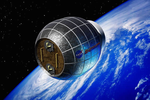 Artist’s conception of the private-sector supplied Bigelow Expandable Activity Module (BEAM) to be launched around the summer of 2015.