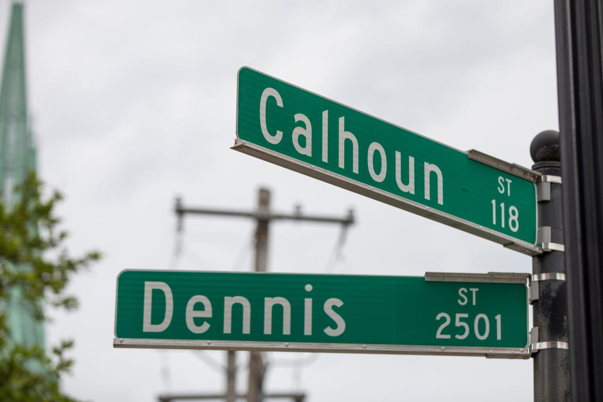 A view of Calhoun Street, the dividing line between Clifton Heights and Corryville at the southern end of the University of Cincinnati campus, in early June. A committee is working to get the city to rename the street for former UC baseball star and local businessman Oscar Robertson.