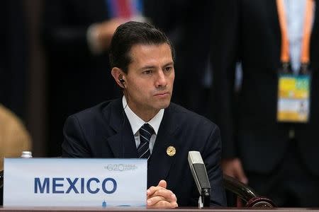 Mexico's President Enrique Pena Nieto attends the opening ceremony of the G20 Summit in Hangzhou, China, September 4, 2016. REUTERS/Nicolas Asfonri/Pool