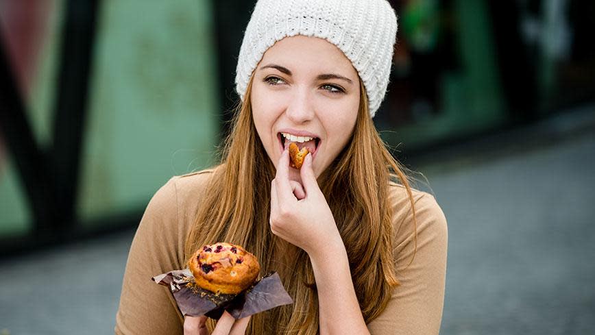 If you’re used to grabbing food on the run, sit yourself down, take a few seconds – and set yourself up for fewer calories during the day. A study from the Texas Christian University found those who don’t rush their meals take smaller bites, drink more liquids and eat on average 88 less calories than those who wolf their meal down.