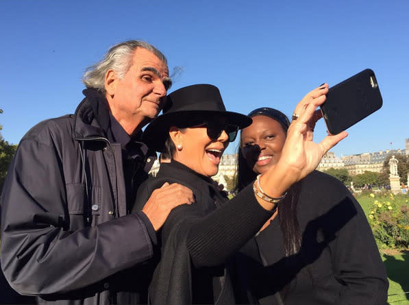 Patrick Demarchelier, Kris Jenner, and Pat McGrath at #pattakesparis