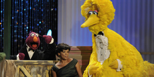 Telly Monster, left, Sonia Manzano, center, and Big Bird perform at the Daytime Emmy Awards on Sunday Aug. 30, 2009,in Los Angeles. (AP Photo/Chris Pizzello) (Photo: )