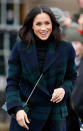 <p>Prior to her wedding, Meghan was seen wearing this Strathbery of Scotland cross body bag on a visit to Edinburgh.<br>Source: Getty </p>