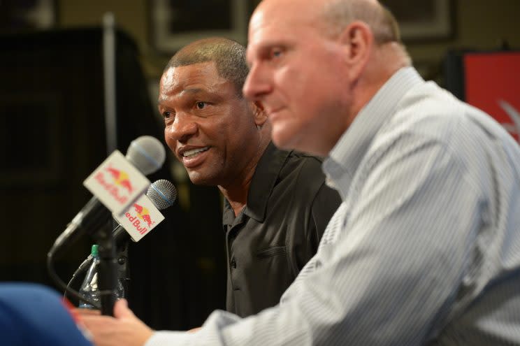 Doc Rivers will no longer be in charge of both the team on the court and the front office. (Getty)