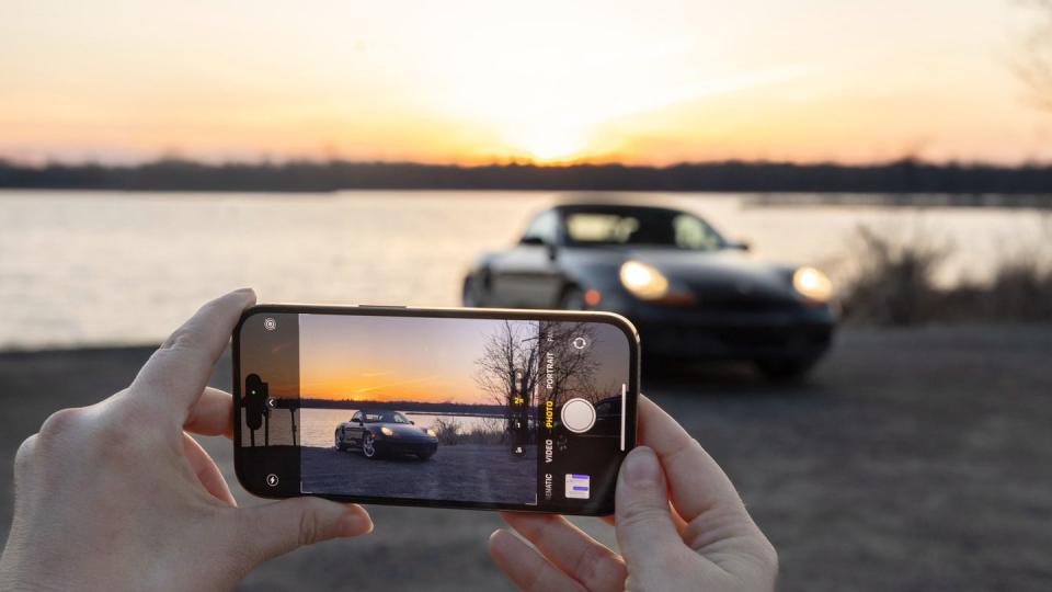 a person holding a cell phone