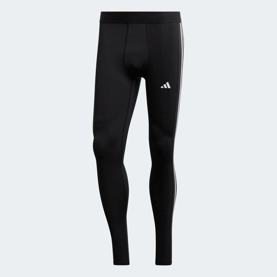 Adidas Techfit 3 Stripes Long Tights; best compression pants for men