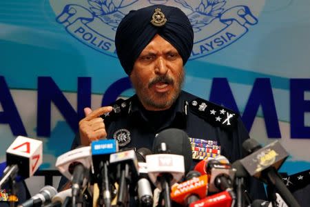 Commissioner Amar Singh, Malaysia's Federal Commercial Crime Investigation Department (CCID) director, speaks during a news conference in Kuala Lumpur, Malaysia June 27, 2018. REUTERS/Lai Seng Sin