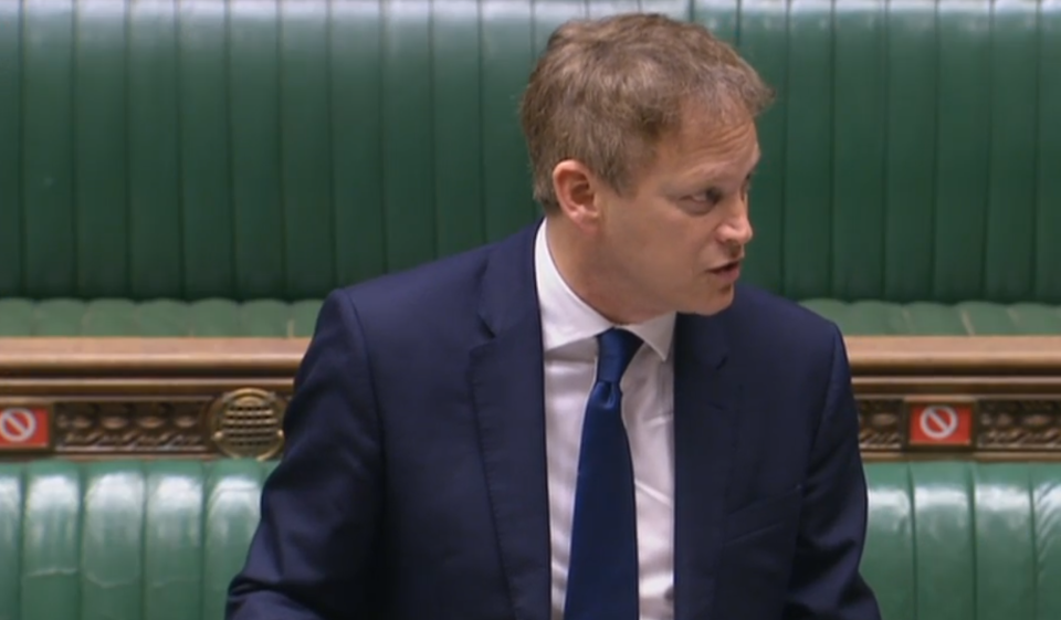 Transport Secretary Grant Shapps addresses MPs (PA)