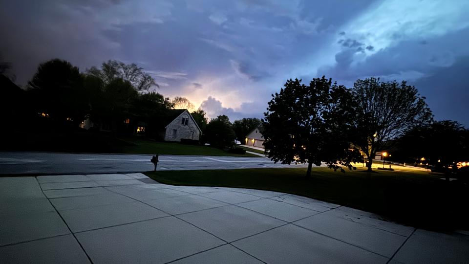 Spectacular lightening was captured as strong storms move Waukesha County, Wisconsin, on May 7, 2024. Two tornadoes were confirmed in Walworth County and large hail was produced along the storm's path.