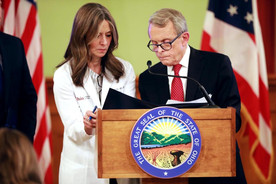 Ohio Gov. Mike DeWine, who has been widely praised for his handling of the coronavirus, has a long political resume.