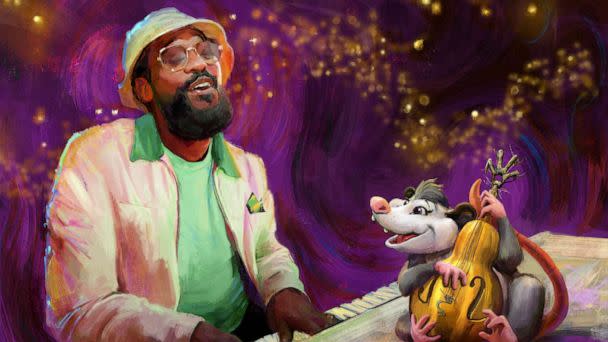 PHOTO: PJ Morton plays piano for Tiana's Bayou Adventure, the new Disney ride inspired by the hit 2009 animated film, 'The Princess and the Frog.' (Disney)