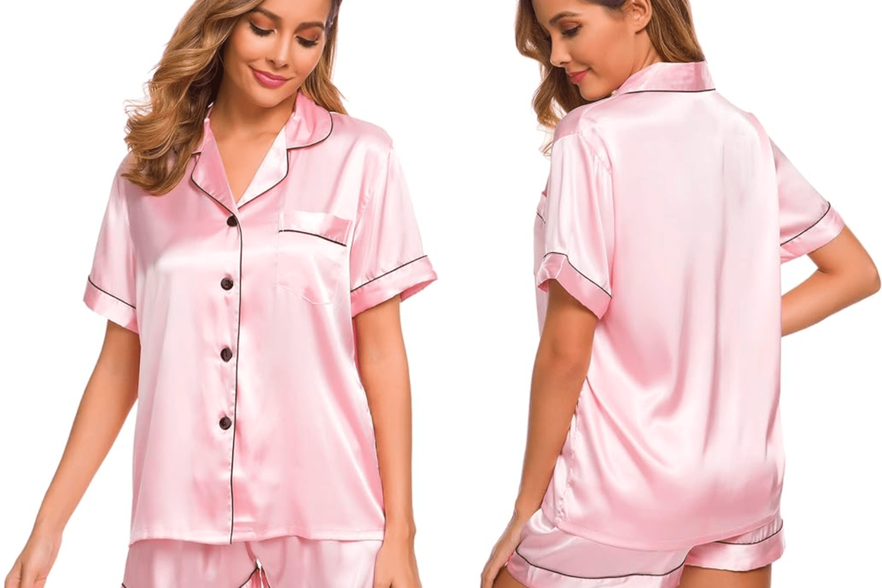 Swomog Silk Satin Pajama Set