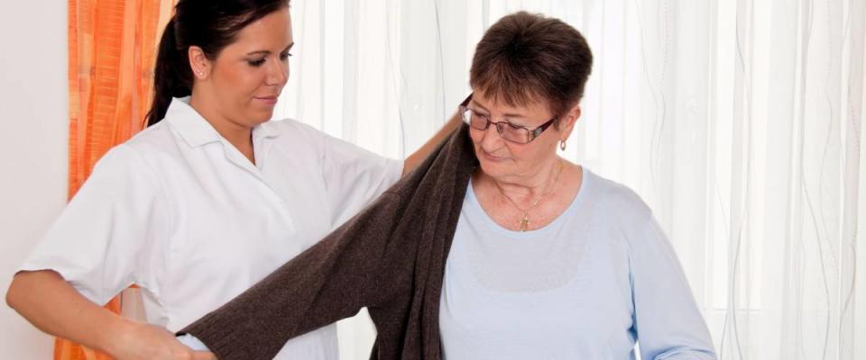 a nurse in aged care for the elderly in nursing homes