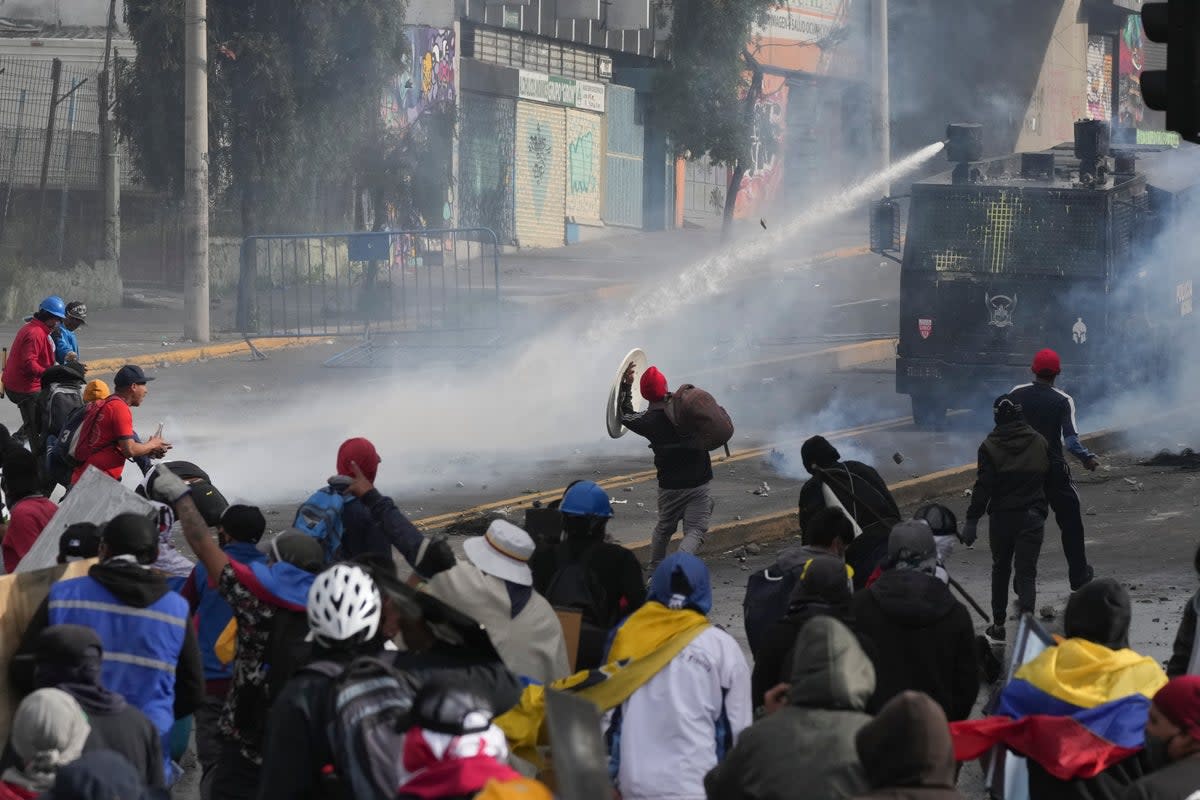 Ecuador Protests (Copyright 2022 The Associated Press. All rights reserved)