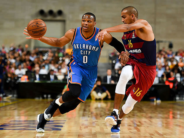 'Russell Westbrook travels,' says your uncle. (Getty Images)