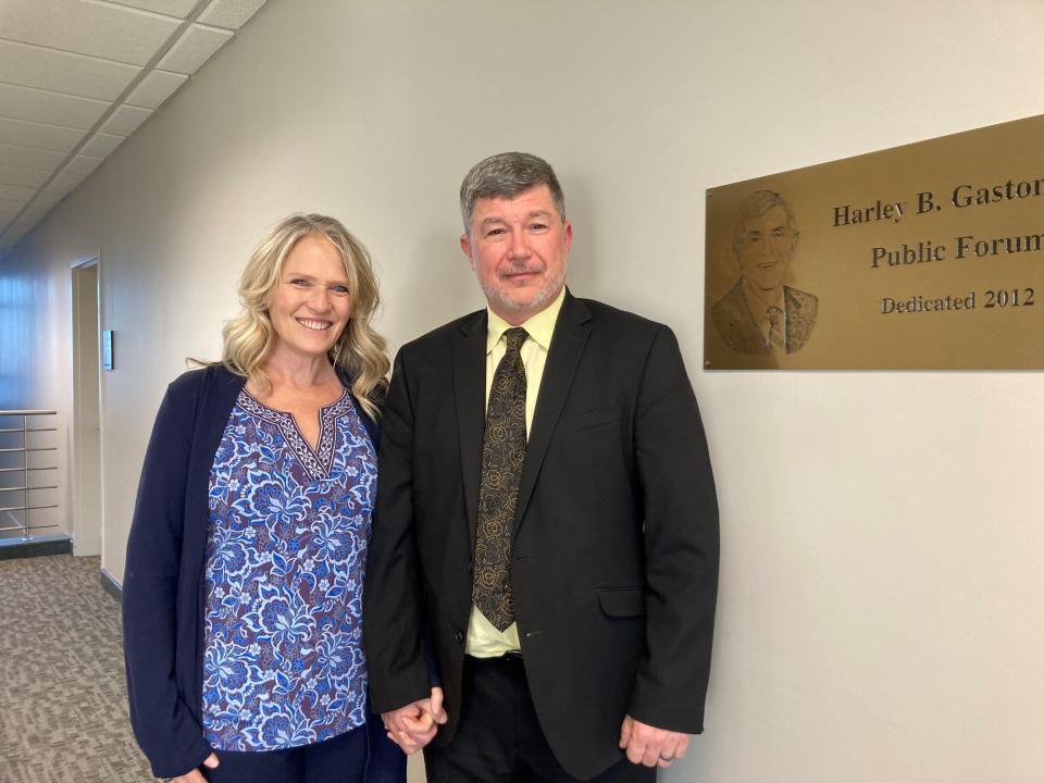 John Joye, pictured with his wife, Judy, will be Gaston County's new county attorney.