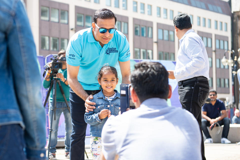 VVS Laxman at the ICC Men's Cricket World Cup Fanzone in Birmingham