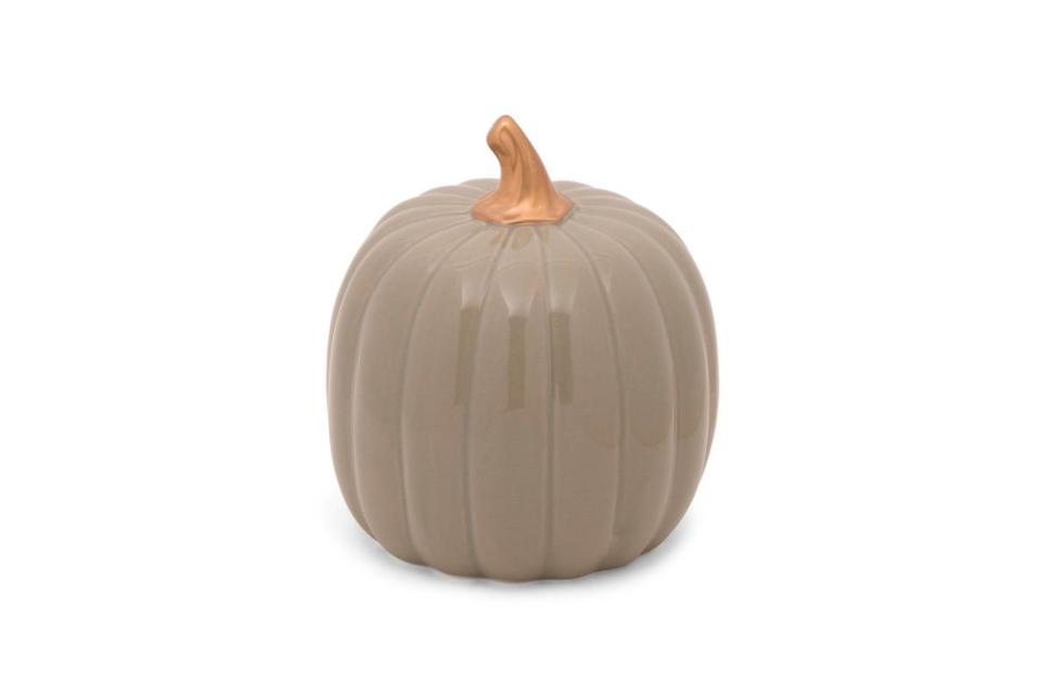 Gray Ceramic Pumpkin