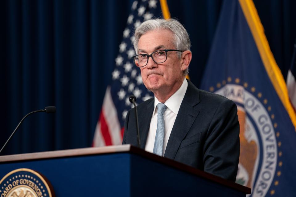 U.S. Federal Reserve Chair Jerome Powell attends a press conference in Washington, D.C., the United States, on Nov. 2, 2022. The U.S. Federal Reserve on Wednesday implemented the fourth consecutive three-quarter point interest rate hike, amid the worst inflation in four decades. (Photo by Liu Jie/Xinhua via Getty Images)