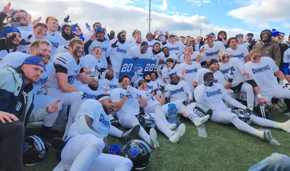 The Grand Valley State football team clinched the GLIAC title with a win over Davenport on Saturday.