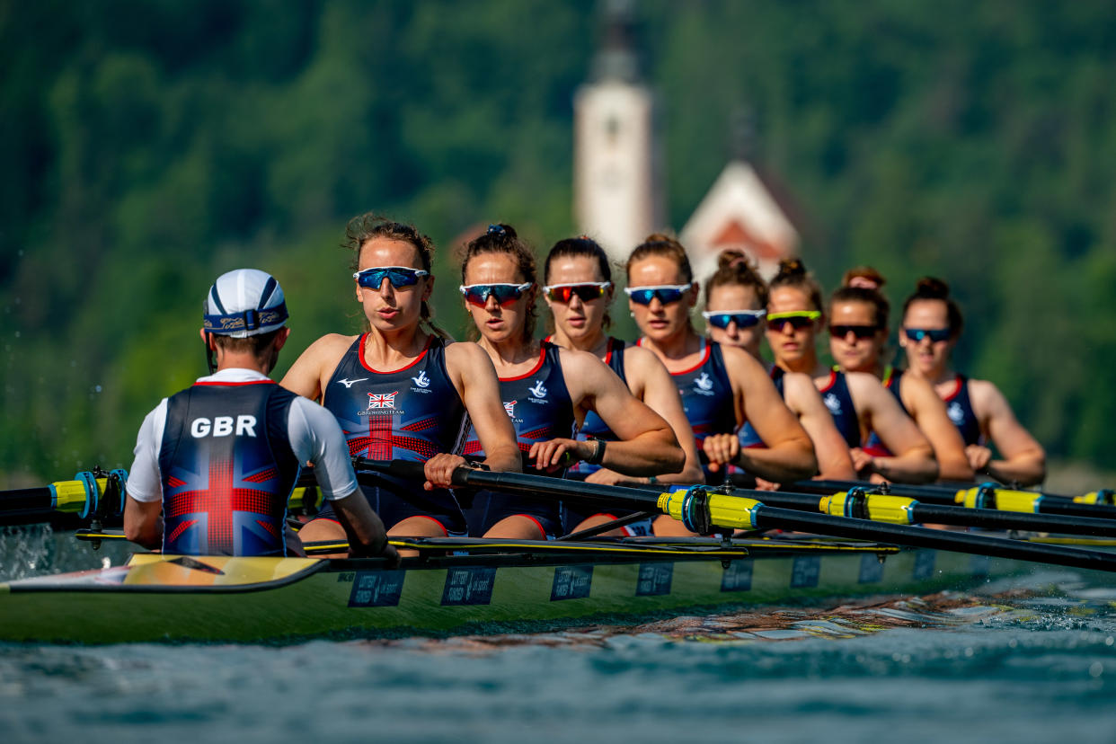Campbell-Orde, second from left, is in her first year of rowing internationally