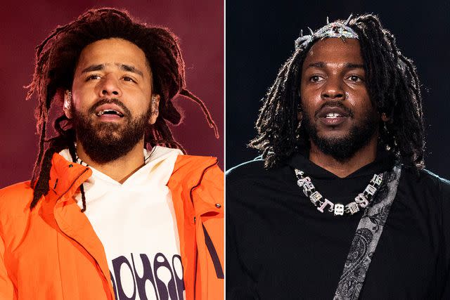 <p>Scott Dudelson/Getty; Jason Koerner/Getty</p> J. Cole and Kendrick Lamar