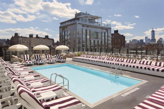 The Soho House rooftop pool (Soho House)