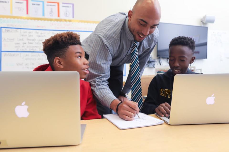 Brandon Nicholson (center) of The Hidden Genius Project (Submitted photo)