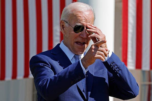 Biden talking and pointing