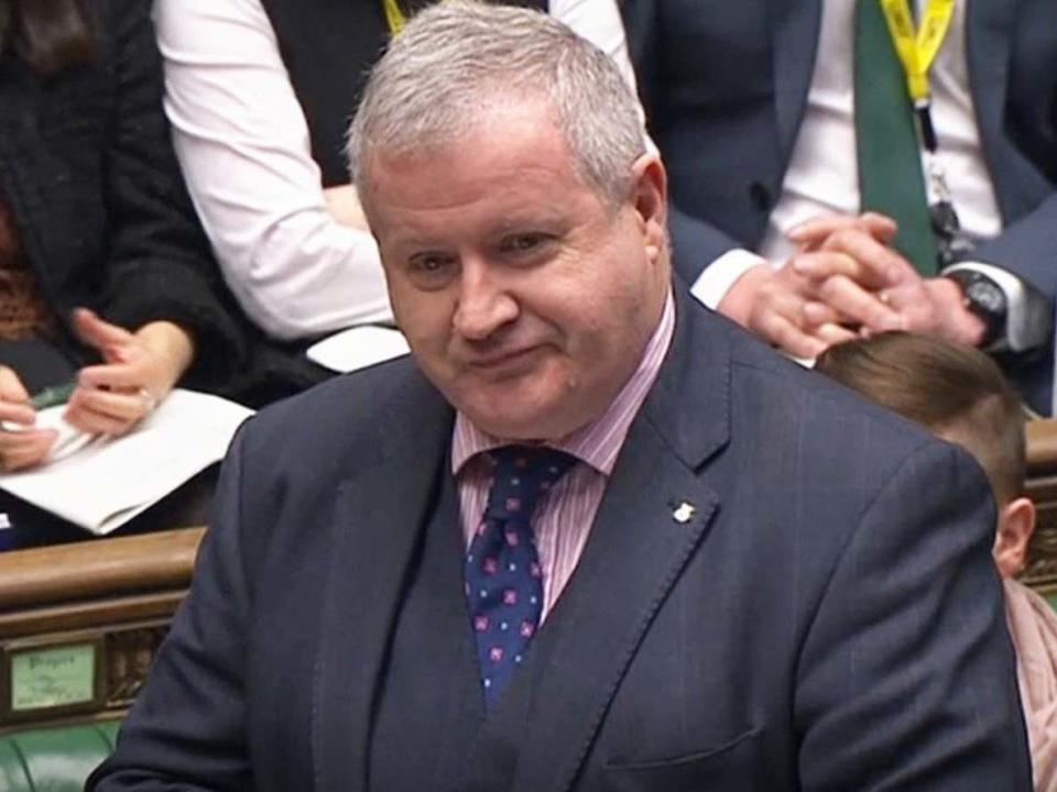 The SNP Westminster leader Ian Blackford speaks in the Commons: PA