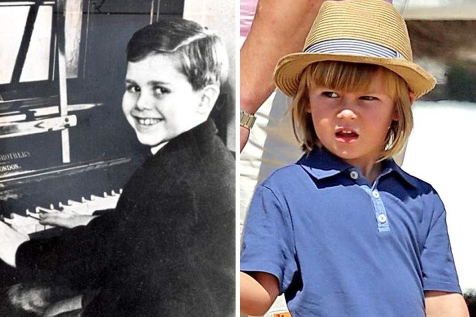 Elton John and Zachary Furnish-John This ever-so-slightly creepy childhood photo of a little Reg Dwight tinkling the ivories probably isn’t one that Elton and David will be in a huge rush to recreate with five-year-old Zachary.