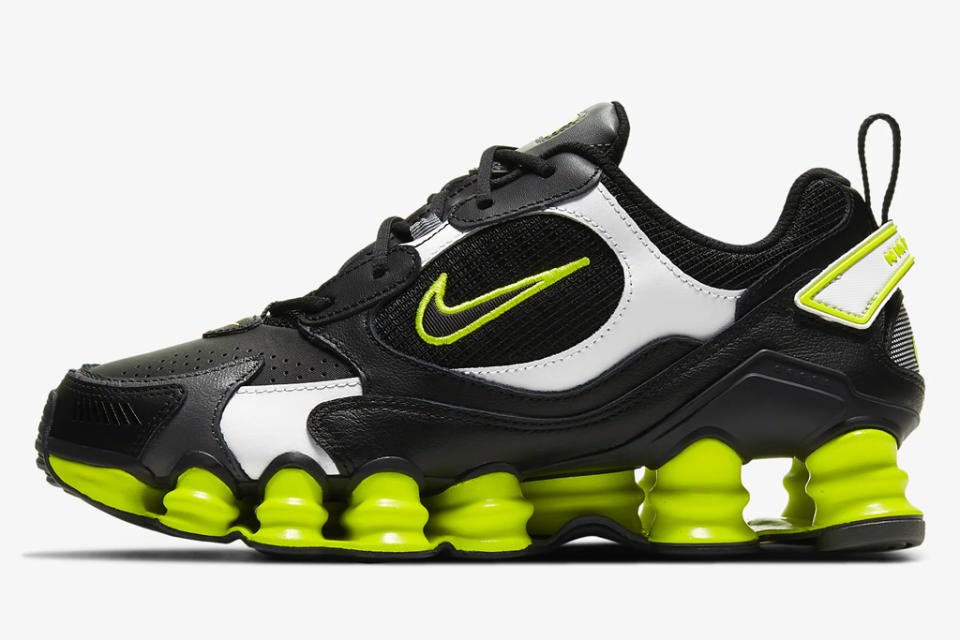 nike, black sneakers, shox, chunky