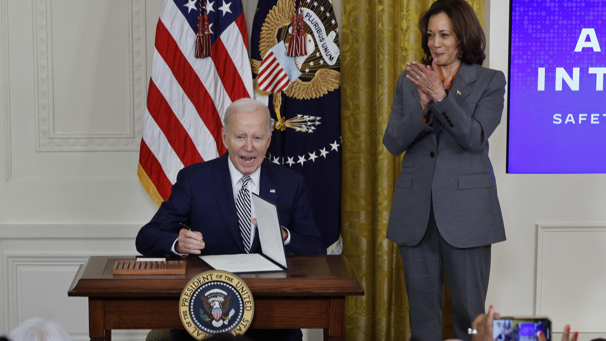 How Biden's executive order pushes tech to flag AI content - Yahoo Finance