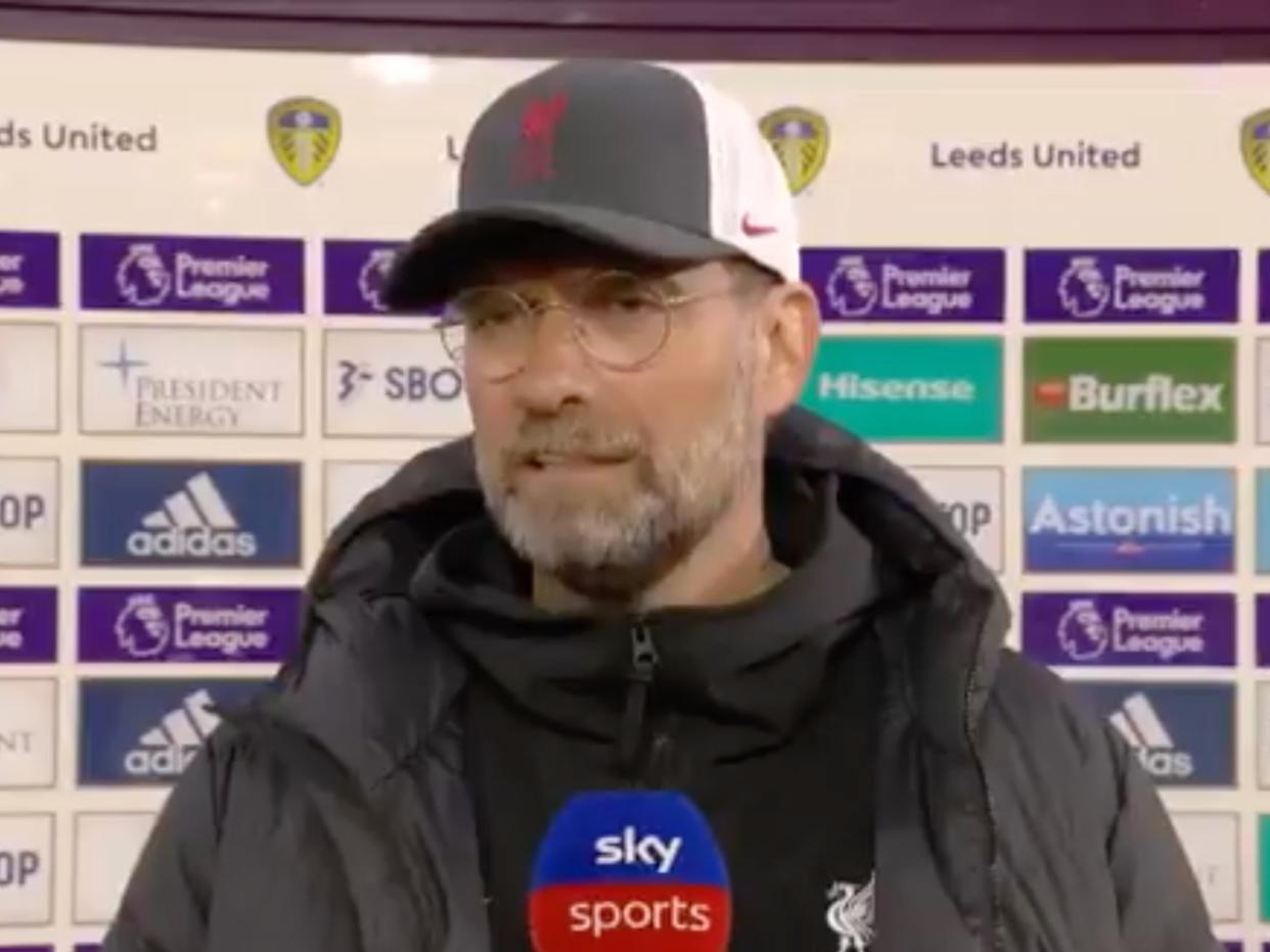 Liverpool manager Jurgen Klopp (Sky Sports)