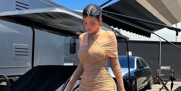 Kylie Jenner's Boobs Are Practically Falling Out Of This Skintight