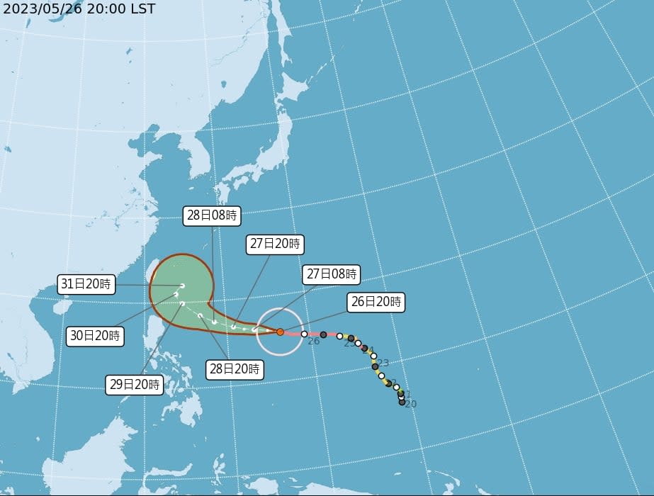 強颱瑪娃登「史上5月最強風王」！最新路徑出爐…週末半個台灣變天