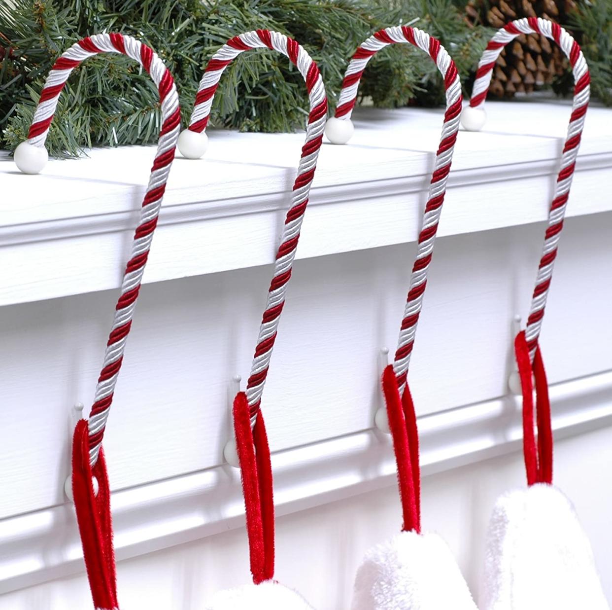 candy cane stocking holders