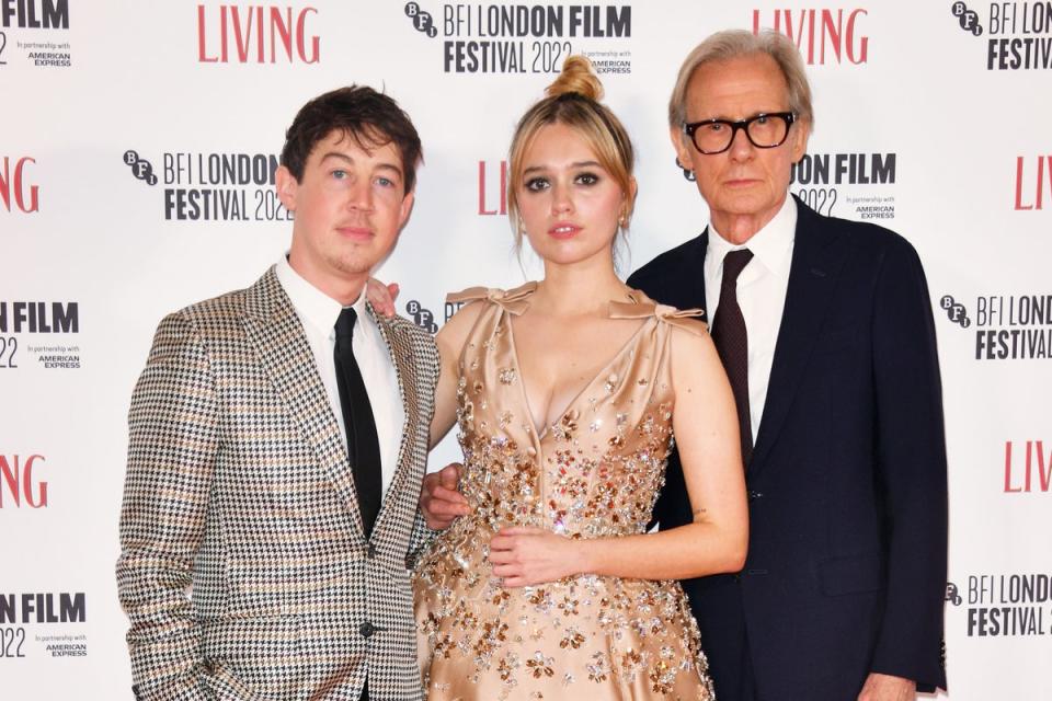 Alex Sharp, Aimee Lou Wood and Bill Nighy (Dave Benett)