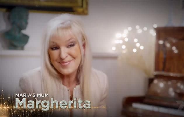 Margherita’s famous six word summation of the true meaning of pregnancy and motherhood: “You’re gonna be fat for a while”. Source: Channel Seven