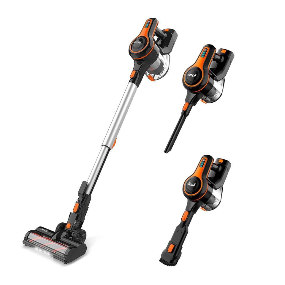 INSE cordless vacuum cleaner, powerful vacuum cleaner with a capacity of 25 kPa