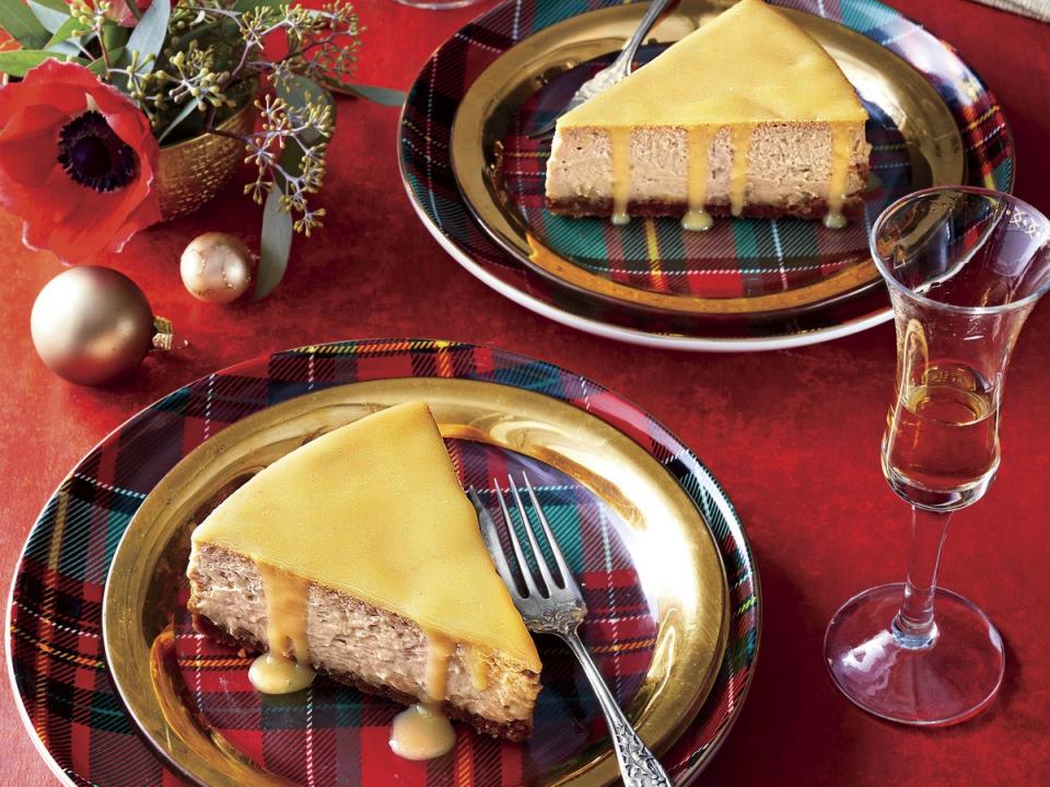 Gingerbread Cheesecake with Lemon-Ginger Glaze